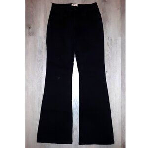 Wrangler High Rise Fierce Flare Black Denim Flared Jeans Size 8 x 32 Wide Leg